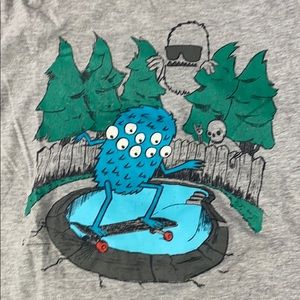 Skateboarding Hairy Eyeball T-Shirt M